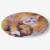 Assiettes En Carton Un clown doux jouant du violon (Angle)