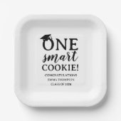 Assiettes En Carton Un Cookie Intelligent Classe De 2024 Graduation (Recto)