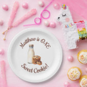Assiettes En Carton Un Cookie Sucré ! Première fête d'anniversaire (Fête)