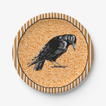 Un Corbeau ou Corbeau Halloween orange et noir