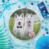 Assiettes En Carton Un couple romantique de chiens qui se marient (Fête)