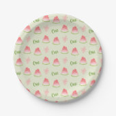 Assiettes En Carton Un dans la pastèque Melon Anniversaire (Devant)