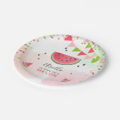 Assiettes En Carton Un dans le melon Premier anniversaire Plaques de p (Angle)
