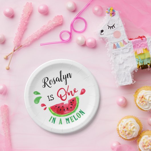 Assiettes En Carton Un dans un melon (Fête)