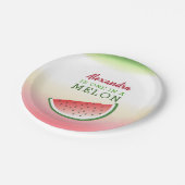 Assiettes En Carton Un dans un Melon 1er anniversaire (Angle)