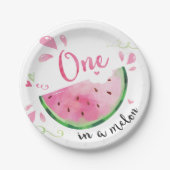 Assiettes En Carton Un dans un Melon Anniversaire Plaques papier (Devant)