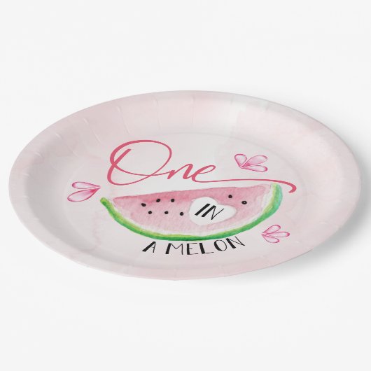 Assiettes En Carton Un dans un Melon Birthday Watermelon (Angle)