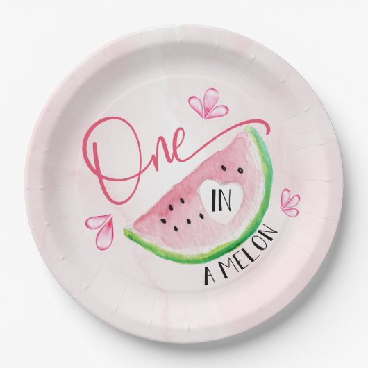 Assiettes En Carton Un dans un Melon Birthday Watermelon (Devant)