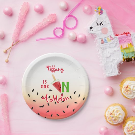 Assiettes En Carton Un Dans Un Melon Fruit De Pastèque (Fête)