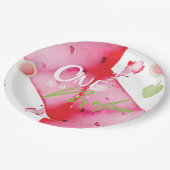 Assiettes En Carton Un dans un Melon mignon été (Angle)