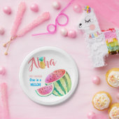 Assiettes En Carton Un dans un Melon Tropical Watermelon Rose (Fête)