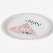 Assiettes En Carton Un dans un Melon Watermelon Girl rose Anniversaire (Angle)