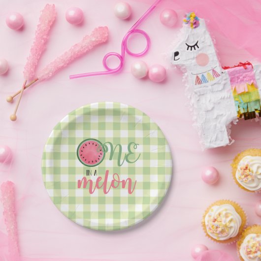 Assiettes En Carton Un dans un Melon Watermelon Premier anniversaire (Fête)