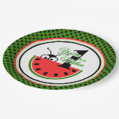 Assiettes En Carton Un dans une fourmi de pique-nique melon avec pastè (Angle)