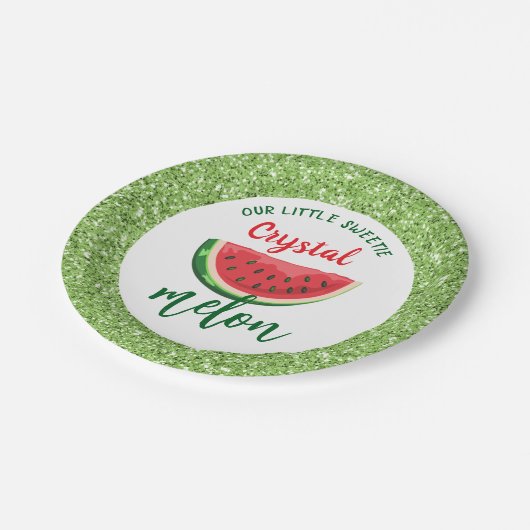 Assiettes En Carton Un dans une Parties scintillant Melon Watermelon P (Angle)
