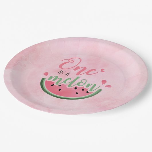 Assiettes En Carton Un dans une pastèque Melon Watermelon 1er annivers (Angle)