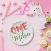 Assiettes En Carton Un dans une plaque de papier Mellon (Fête)