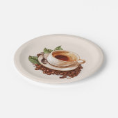 Assiettes En Carton Un désert de café mignon (Angle)