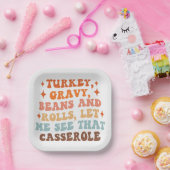 Assiettes En Carton Un Dîner Rétro D'Action De Grâce (Fête)