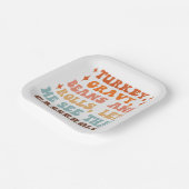 Assiettes En Carton Un Dîner Rétro D'Action De Grâce (Angulaire)