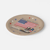 Assiettes En Carton Un drapeau militaire américain renverse la RUSTIQU (Angle)