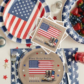 Assiettes En Carton Un drapeau militaire américain renverse la RUSTIQU