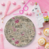 Assiettes En Carton Un Ephémère français série 24 (Fête)