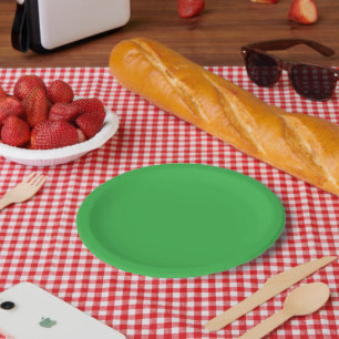 Assiettes En Carton un fond vert avec une bordure blanche