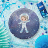Assiettes En Carton Un garçon astronaute Espace extra-atmosphérique (Fête)