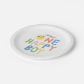 Assiettes En Carton Un garçon heureux Invitation d'anniversaire 1er An (Angle)