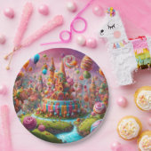 Assiettes En Carton Un gâteau d'anniversaire de Candyland (Fête)