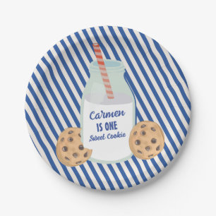 Assiettes En Carton Un gâteau doux premier anniversaire
