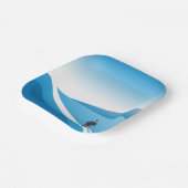 Assiettes En Carton Un Homme D'Affaires À La Recherche D'Un Chemin D'A (Angulaire)