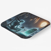 Assiettes En Carton Un Homme Ghoost Dans Le Cimetière (Angulaire)