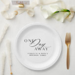 Assiettes En Carton Un Jour De Répétition Dîner Élégant Moderne<br><div class="desc">Un Jour De La Répétition Dîner Élégant Plaques De Papier Moderne</div>