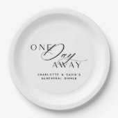 Assiettes En Carton Un Jour De Répétition Dîner Élégant Moderne (Devant)