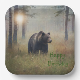 Assiettes En Carton Un joyeux anniversaire à Beary