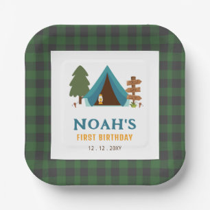 Assiettes En Carton Un Joyeux Camper Boys Premier anniversaire