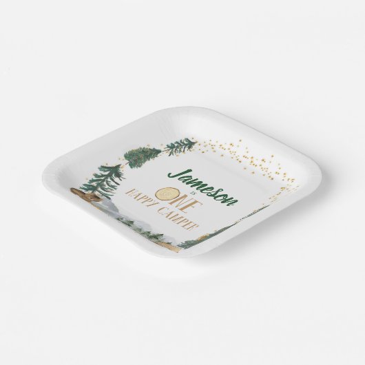 Assiettes En Carton Un Joyeux Camper Plaques de fête d'anniversaire (Angulaire)