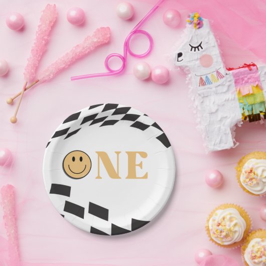 Assiettes En Carton Un joyeux Mec 1er anniversaire (Fête)