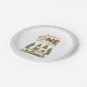 Assiettes En Carton Un Joyeux Ours De Camper Anniversaire (Angle)