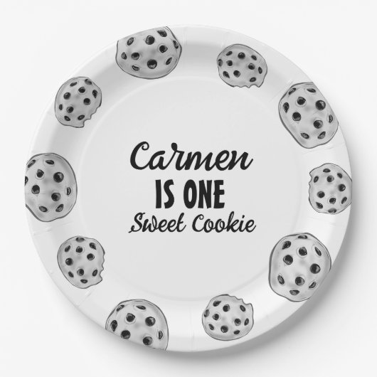 Assiettes En Carton Un lait doux et un biscuit Anniversaire (Devant)