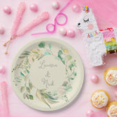 Assiettes En Carton Un look botanique ! Plaques personnalisées mariage (Fête)