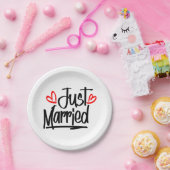 Assiettes En Carton Un Mariage Noir Et Blanc Marié (Fête)