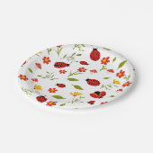 Assiettes En Carton Un mignon bug Ladybug 1er anniversaire (Angle)