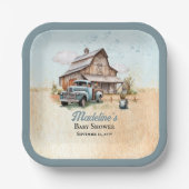 Assiettes En Carton Un mignon petit Baby shower agricole (Recto)