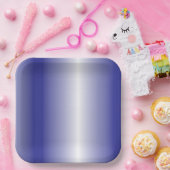 Assiettes En Carton Un motif géométrique bleu complexe avec symétrie (Fête)