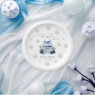Assiettes En Carton Un nouveau chapitre commence, Baby Shower d'hiver