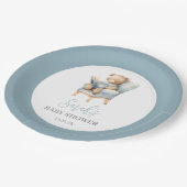 Assiettes En Carton Un nouveau chapitre commence Baby shower garçon (Angle)