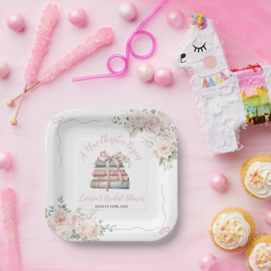 Assiettes En Carton Un nouveau chapitre commence la Fête des mariées (Fête)